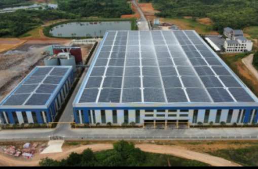 509-2022年4月，，，，，，，安徽池州汇成物资4MW光伏发电BIPV项目，，，，，，，年发电约400万度，，，，，，，知足约40%用电需求.jpg